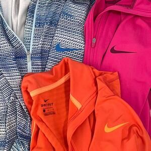 Nike Dri-Fit + Nike Pro Bundle of 3 Quarter Zip Work Out Tops